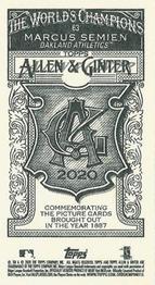 2020 Topps Allen & Ginter - Mini A & G Back #63 Marcus Semien Back