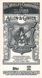 2020 Topps Allen & Ginter - Mini A & G Back #74 Ty Cobb Back