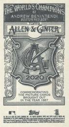 2020 Topps Allen & Ginter - Mini A & G Back #82 Andrew Benintendi Back