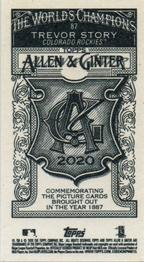 2020 Topps Allen & Ginter - Mini A & G Back #87 Trevor Story Back