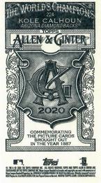2020 Topps Allen & Ginter - Mini A & G Back #224 Kole Calhoun Back