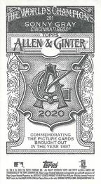 2020 Topps Allen & Ginter - Mini A & G Back #291 Sonny Gray Back