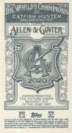 2020 Topps Allen & Ginter - Mini A & G Back #322 Catfish Hunter Back