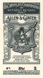 2020 Topps Allen & Ginter - Mini A & G Back #325 Mark Grace Back