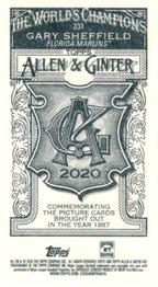 2020 Topps Allen & Ginter - Mini A & G Back #331 Gary Sheffield Back