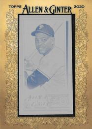 2020 Topps Allen & Ginter - Mini Framed Printing Plate Cyan #29 Willie Mays Front