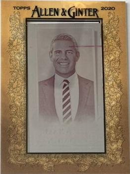 2020 Topps Allen & Ginter - Mini Framed Printing Plate Magenta #242 Andy Cohen Front