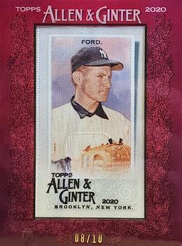 2020 Topps Allen & Ginter - Mini Framed Cloth #62 Whitey Ford Front