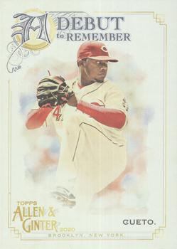 2020 Topps Allen & Ginter - A Debut to Remember #DTR-6 Johnny Cueto Front