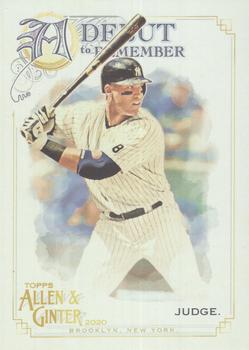 2020 Topps Allen & Ginter - A Debut to Remember #DTR-14 Aaron Judge Front