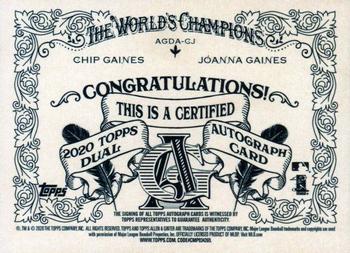 2020 Topps Allen & Ginter - Dual Non-Baseball Autographs #DA-CJ Chip Gaines / Joanna Gaines Back