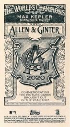 2020 Topps Allen & Ginter - Mini No Card Number #NNO Max Kepler Back