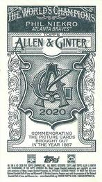 2020 Topps Allen & Ginter - Mini No Card Number #NNO Phil Niekro Back