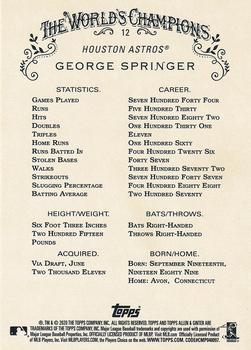 2020 Topps Allen & Ginter - Silver Portrait #12 George Springer Back
