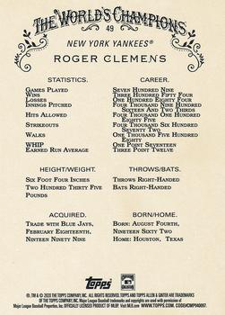 2020 Topps Allen & Ginter - Silver Portrait #49 Roger Clemens Back