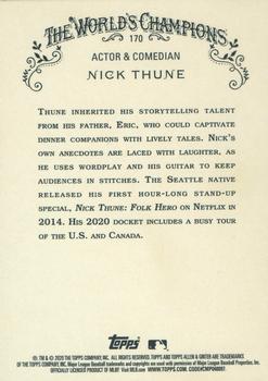 2020 Topps Allen & Ginter - Silver Portrait #170 Nick Thune Back