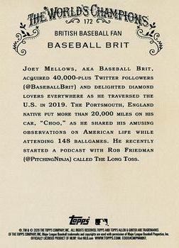 2020 Topps Allen & Ginter - Silver Portrait #172 Baseball Brit Back