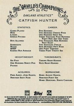 2020 Topps Allen & Ginter - Silver Portrait #322 Catfish Hunter Back