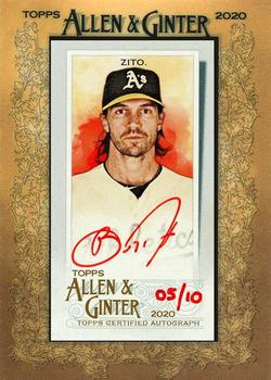2020 Topps Allen & Ginter - Mini Framed Baseball Autographs Red Ink #MA-BZ Barry Zito Front