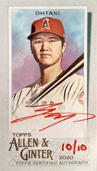 2020 Topps Allen & Ginter - Mini Framed Baseball Autographs Red Ink #MA-SO Shohei Ohtani Front