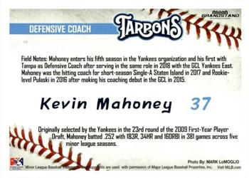 2019 Grandstand Tampa Tarpons #NNO Kevin Mahoney Back