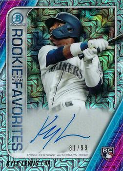 2020 Bowman - Chrome Rookie of the Year Favorites Autographs Mojo Refractor #ROYFA-KL Kyle Lewis Front