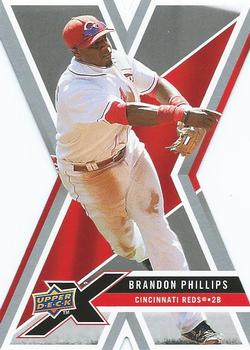2008 Upper Deck X - Die Cut #30 Brandon Phillips Front