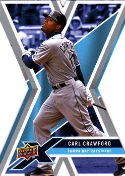 2008 Upper Deck X - Die Cut #93 Carl Crawford Front