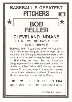 1987 TCMA 1982 Greatest Pitchers #1 Bob Feller Back
