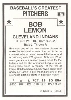1987 TCMA 1982 Greatest Pitchers #2 Bob Lemon Back