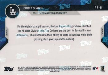 2020 Topps Now Postseason Los Angeles Dodgers #PS-6 Corey Seager Back