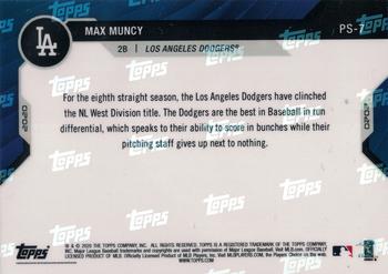 2020 Topps Now Postseason Los Angeles Dodgers #PS-7 Max Muncy Back