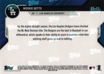2020 Topps Now Postseason Los Angeles Dodgers #PS-10 Mookie Betts Back
