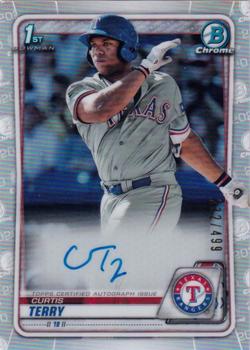 2020 Bowman Chrome - Prospect Autographs Refractor #CPA-CT Curtis Terry Front