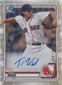 2020 Bowman Chrome - Prospect Autographs Refractor #CPA-TW Thad Ward Front