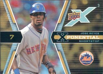 2008 Upper Deck X - Xponential 3 #X3-RE Jose Reyes Front