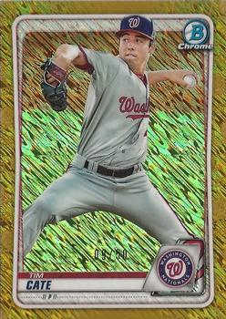 2020 Bowman Chrome - Prospects Gold Shimmer #BCP-205 Tim Cate Front