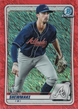 2020 Bowman Chrome - Prospects Red Shimmer #BCP-219 Braden Shewmake Front