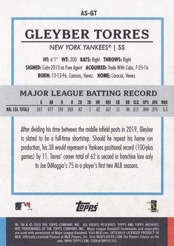 2020 Topps Archives Snapshots #AS-GT Gleyber Torres Back
