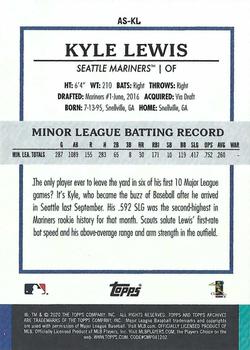 2020 Topps Archives Snapshots - Black and White #AS-KL Kyle Lewis Back