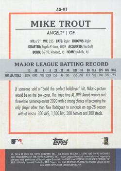 2020 Topps Archives Snapshots - Black and White #AS-MT Mike Trout Back