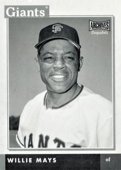 2020 Topps Archives Snapshots - Black and White #AS-WM Willie Mays Front