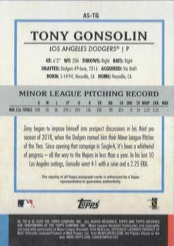 2020 Topps Archives Snapshots - Base Autographs #AS-TG Tony Gonsolin Back