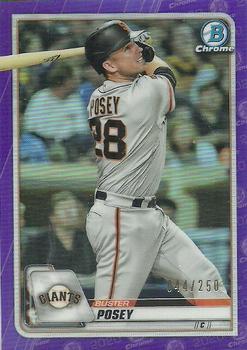 2020 Bowman Chrome - Purple Refractor #21 Buster Posey Front