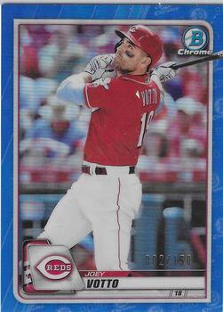 2020 Bowman Chrome - Blue Refractor #89 Joey Votto Front