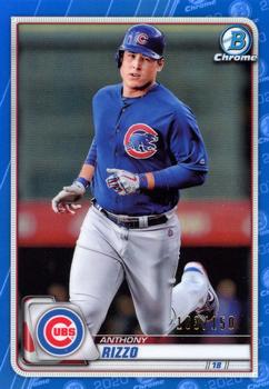 2020 Bowman Chrome - Blue Refractor #92 Anthony Rizzo Front
