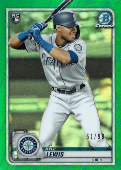 2020 Bowman Chrome - Green Refractor #90 Kyle Lewis Front
