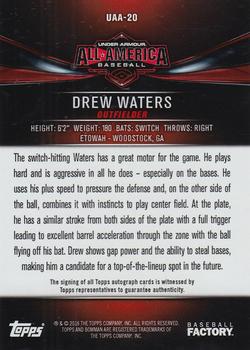 2020 Bowman Chrome - Under Armour All-America Game Autographs #UAA-20 Drew Waters Back