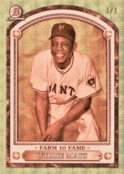 2020 Bowman Chrome - Farm to Fame SuperFractor #FTF-WM Willie Mays Front