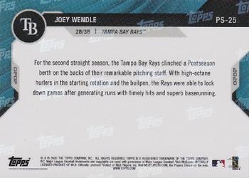 2020 Topps Now Postseason Tampa Bay Rays #PS-25 Joey Wendle Back